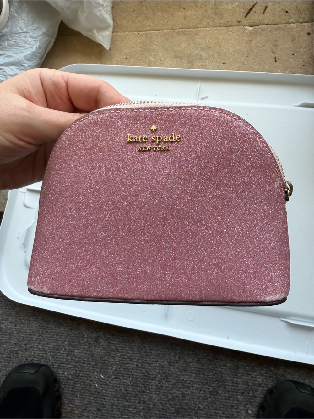 kate spade Glittery Pink Mini Coin Purse